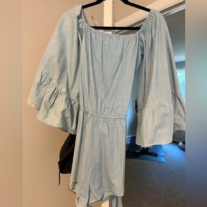 Lioness Romper- pale blue soft denim